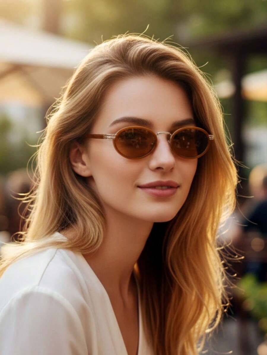 WOMEN'S Y2Y CAT OVAL LENS - CAQUI COM MARROM - View 1