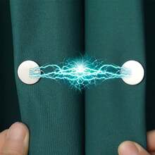 12/20 Pairs Classic Metal Curtain Magnet Ties With Back Studs, Magnetic Buckles For Home, Bedroom, Office Curtains - Easy Install, Tool-Free, Reusable - Multicolor - View 9