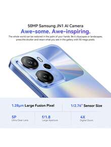 Blackview Oscal Tiger 13 5G NFC 智能手机，全球版，8GB+256GB，6.67 英寸高清+ IPS 显示屏，5000 万像素三星 JN1 AI 三摄，紫光展锐 Tiger T760 (6nm) 处理器，支持最高 2TB 扩展存储，内置 Google Photos AI 编辑工具 - 黑色 - 查看 3