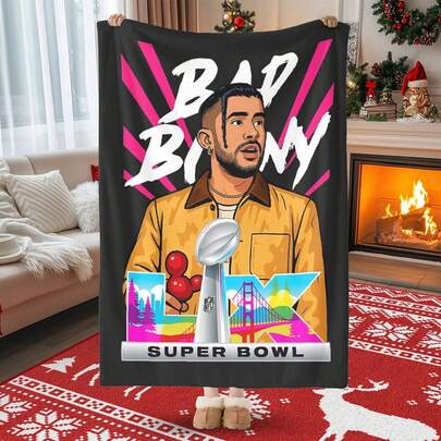 Cozy Cartoon Blanket Multi Functional Stylish Essential For Home And Office Comfort