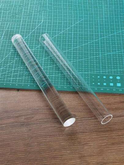 耐用透明手动造型工具亚克力粘土擀面杖，易于清洁，适用于DIY手工艺品