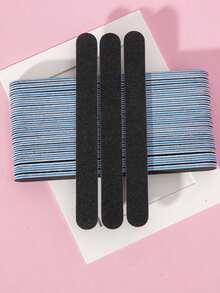5/Pcs Set Natural Nail Files - 100/Grit Sandpaper Nail Files, Professional Nail Files And Buffing Blocks Set - Professional Gel Nail Files, Black Nail Buffers Nail File Set - 黑色 - 查看 9