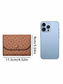 心形极简主义零钱包字母印花优雅手拿包，便携式零钱包 - 彩色 - 查看 6