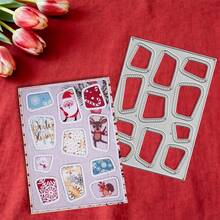 Creative Grid Dies, DIY Scrapbooking Album And Embossing Stencil, Greeting Card Making Tool, Card Paper Cutting Crafts ,Gift Card Making Template Die Cuts. - Silver - View 5