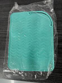 1 件装硅胶隔热垫 - 二合一直板夹和卷发棒收纳袋 - 美发工具旅行包 - 保护表面免受热损伤（黑色）