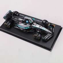 Burago 1:43 比例 F1 梅赛德斯-AMG W16 2025 #63 Russell #12 Antonelli 合金车模，带展示支架，官方授权 F1 梅赛德斯赛车精细复制品 - Deluxe Edition-W16#63 - 查看 4