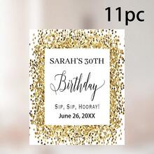 Custom Label For Champagne Bottle Birthday Gift,Customize Text,Gold Confetti Milestone Birthday Wine Label,80 & Fabulous,Custom Birthday Wine,Birthday Champagne Mini Bottle Champagne Bridesmaid Personalized Champagne Gift - Multicolor - View 15