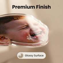 Personalized Baby Face Photo Fridge Magnet, Printed Face Freezer Magnet, Newborn Baby Boy Girl Face Picture Gift, New Dad Gift, Pet Memorial - Transparent Edge Fridge Magnet - View 7