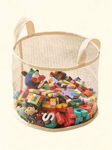 Transparent Storage Basket, Building Blocks Storage Box, Available In Large And Small Sizes, Large Capacity, Multi-Functional Household Storage Basket - Multicolor - View 8