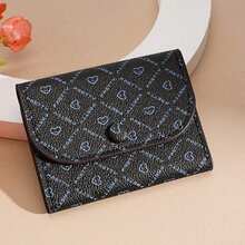 心形极简主义零钱包字母印花优雅手拿包，便携式零钱包 - 彩色 - 查看 7