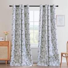 52W X 96L Inch (2 Panels)+French Jouy Flora - Sage