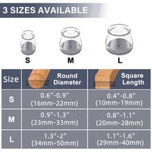 4/16 硅胶椅腿地板保护垫，灰色毛毡家具垫，适用于硬木地板，家具滑垫，椅腿套，防止地板刮伤并降低噪音，适用于厨房、客厅、咖啡厅（3 种款式，透明） - 淺灰色 - 查看 3