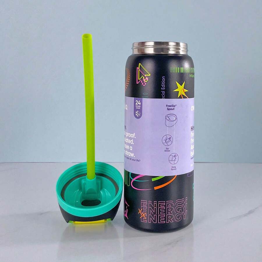 32oz 950ml Cup Vacuum Flasks & Thermoses Water Bottle Drinkware Thermo Tumbler Stainless Steel Thermal Mug Cold Hot Coffee - Glows in the Dark-32oz - 查看 1