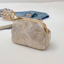 Stylish Women's Evening Bag,Bolsos De Mujer,Elegant Handbag With Pearl Beading,Gold Clutch,Clutch Purse For Women,Snap Closure, Embroidered Print, Small Size, Shoulder Bag, Suitable For Evening Banquets, Parties, Dances, Weddings, Gifts For Teachers, Gifts For Women, Valentine's Day Gifts, Mother's Day Gifts, Bridesmaid Bags, Bridal Bags.,Party - 彩色 - 查看 7