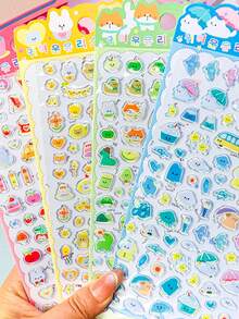 3D Diamond, Candy, Glass, Cartoon, Cute Pet, Children's Fresh Decorative, Transparent Stickers, Adhesive Stickers. Decorative Sticker Gifts. Home Room Decor, Party Decor, Birthday Gifts, Various Holiday Gifts, Fashionable And Versatile. - Multicolor - View 2
