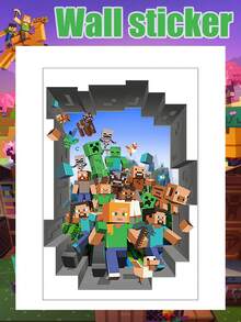 Minecraft Hình dán tường có thể tháo rời Paradoni - Được làm từ chất liệu vinyl có thể tái sử dụng, rất thích hợp để trang trí phòng. Bộ hình dán tường theo chủ đề này được thiết kế tỉ mỉ để bổ sung cho không gian phòng ngủ, cung cấp các giải pháp trang trí sáng tạo và có thể tùy chỉnh. Áp dụng cho bề mặt tường trong nhà. - Nhiều màu - Xem 16