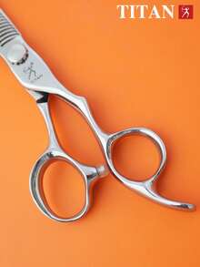 TITAN HIRLD TITAN Professional Haircutting Scissors, Japanese VG10 Steel, Includes: 1 Comb, 1 Cleaning Cloth, 1 Finger Ring, 2 Adjustment Plates - Silver - View 4