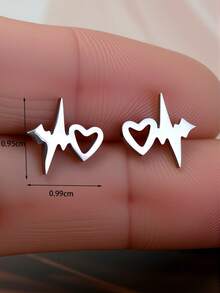 一对不锈钢小兔子耳钉，多种款式可选，包括小动物、海洋、花朵、昆虫、蝙蝠、蜘蛛网、钻石牙齿、心电图、猫狗爪印、蝴蝶、草莓、向日葵、叶子等几何图案耳钉，男女皆宜，还有章鱼、蜗牛、郁金香、心形、星星等迷你耳钉。 - 一對不鏽鋼小耳環 - 查看 25