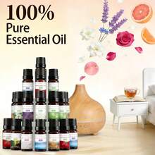 3瓶装香薰精油套装 - 无焰香薰机，果香精油，适用于香薰机和蜡烛制作，草莓椰子香型，具有放松和提神功效，每瓶10毫升 - 彩色 - 查看 7