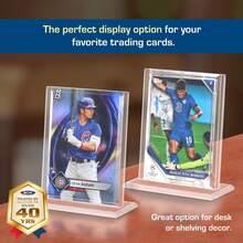 BCW Trading Card Display Stand - 1 Ct | Acrylic Card Holder Stand For Sports Cards,  &Amp; TCG | Stable Vertical Card Stand With Beveled Edges | Clear Sports Card Display Stand - 杏色 - 查看 2