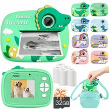 Kids Camera Instant Print,Instant Printing Of Photos With Children's Cameras,Large Capacity 1300mAh, 1080P High-Definition Video,Christmas Birthday And New Year Gifts For Girls And Boys,Children's Digital Camera Toys,High-Definition Videos,3 4 5 6 7 8 9 10 11 12-Year-Old Boy/Girl Gifts - D1 - View 2