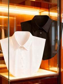 2pcs/1pc Detachable Dickey Collar For Women Shirt - White - View 10