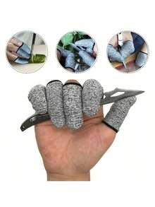 6pcs Reusable Finger Protectors - Anti-Slip And Cut-Resistant, Thumb And Fingertip Protectors, Extend Glove Life, Cut-Resistant Finger Protectors, Suitable For Outdoor Work. - Multicolor - View 8