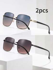 1pc/2pcs Retro Men's European & American Style High-End Fashionable Fishing Fashion Glasses, Suitable For Fishing, Driving, Etc. - Multicolor - View 8