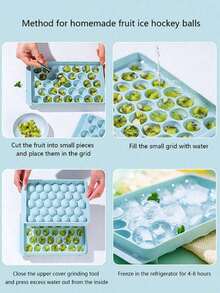 Khay làm đá tròn 33 ngăn có nắp và lỗ thoát nước, thích hợp cho việc tự làm đá tại nhà bếp, trang trí nhà cửa, tủ lạnh, máy làm đá, xô đựng đá, bộ đồ dùng mùa hè, cắm trại ngoài trời, trò chơi tiệc tùng. - Nhiều màu - Xem 9