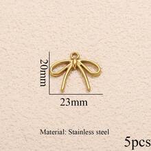 1/5pcs Stainless Steel Fashion Charms Butterfly, Starfish, Star, Flower, Coral Pendants DIY Necklace & Earring Jewelry Making Suitable For Everyday Wear - Pendants - View 11