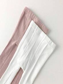 2pcs/Pack Baby Girl's Tights Children's Spring Thin Leggings, Girls Toddler Full Length Tights, Stretchy Stirrup Stockings Baby Toddler Leggings Socks Newborn - Multicolor - View 6