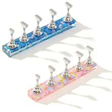 2 Set Nail Stand For Press On Nails, Acrylic Nail Display Stand With Strong Magnetic Nail Holder For Painting Nails Gel Fake Nails Design Nail Practice Stand For Nail Salon/DIY Supplies - N5 - 查看 11