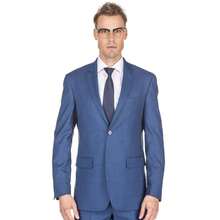 Men's Check Slim Fit Suits - 海軍 - 查看 3
