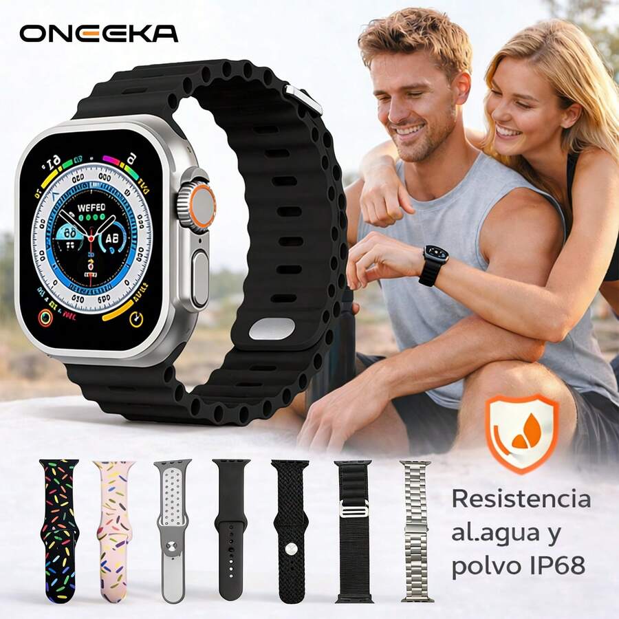 ONEEKA 1.99'' Reloj Inteligente Smartwatch Bluetooth Llamada 7 En 1 - negro - Ver 1