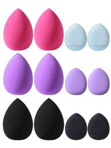 8/9/12/16件套化妆工具套装，包含：化妆海绵+迷你气垫粉扑 - 彩色 - 查看 15