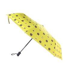 Sol y lluvia doble propósito paraguas de sol mujer paraguas de sol mujer verano personalidad estudiante,Paraguas de protección UV con diseño de oso de dibujos animados, varillas UV, paraguas plegable automático,paraguas kawaii - Amarillo amarillo - Ver 9