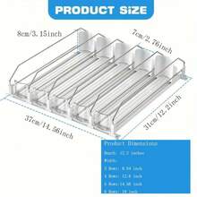 Stackable Can Rack Organizer - White-3 Rows - View 3