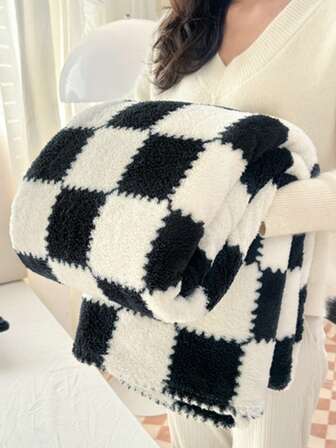 1 pieza Manta de franela a cuadros de colores, manta gruesa, manta para aire acondicionado, adecuada para cubrir las piernas de una sola persona, cubrir el Body completo de una cama individual, cama doble, hombres, mujeres, gatos y mascotas, manta multiusos, manta de felpa suave y amigable con la piel, cálida y acogedora, disponible en múltiples tamaños