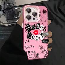 1pcs Burn Book Lips Graphic Phone Case Compatible With Apple Phone 11 12 13 14 15 16 17ProMax X 7plus 8plus Xs Max XS Antidrop Phone Case Camera Protection Phone Case Funky Quirky Personality Cute Fashion You Can Give It To Yourself Can Be Given To Friends - 粉色 - 查看 6