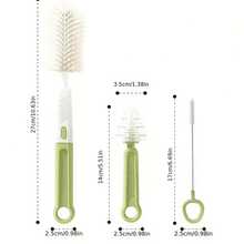 طقم فرشاة كوب متعددة الوظائف 3 في 1: فرشاة زجاجة طويلة + فرشاة تنظيف الأخاديد + فرشاة القش. كوب واحد، استخدامات متعددة، تنظيف شامل، شعيرات ناعمة، غير كاشطة، تخزين معلق، توفير مساحة. تنظيف عميق لبقع القهوة والبقايا الشاي والبقايا في الزجاجات، أداة تنظيف مطبخ أساسية! - فرشاة تنظيف متعددة الوظائف من السيليكون - مشاهدة 3