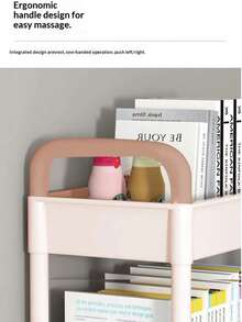Multi-Function Rolling Storage Cart - Available In 3/4/5 Tier Storage Configurations, 360-Degree Swivel Casters, Durable Space-Saving Organizer Rack. Suitable For Office, Living Room, Kitchen Spice Rack, Bedroom Vanity. Multipurpose Wheeled Storage Cart, Portable Kitchen Shelving Unit, Kitchen Storage Accessory, Warehouse Shelving Unit. Can Replace Folding Tables, Provides Excellent Storage Solution For Office Desks! - Multicolor - View 8
