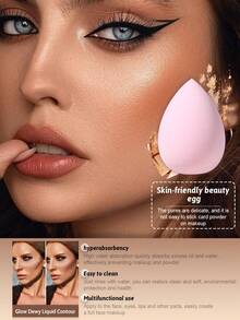 42件套化妆工具套装，包括：25支化妆刷套装+1个多功能防水拉链化妆包+3个化妆海绵+3个圆形粉扑+1个发圈+2个手碗挂绳+1个化妆刷清洁工具+1个硅胶软毛面部清洁刷+1个洗鼻刷+1个眼部化妆辅助工具+1个镊子+1个睫毛夹+1个面膜刷 - 粉色 - 查看 9