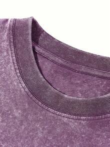 100% Pure Cotton, Make Old,Retro ,230g,Brown-Toned "TRUST IN THE LORD" Letter & Star Print 100% Cotton Sweatshirt - Dark Gray Crewneck Soft Style With Back Proverbs Verse Decor Breathable Top,Y2k,Soulja,Concert,,Cyber Monday,Gothic,Vintage,Streetwear Graphic,Valentine's Day Gifts,New Year's Gifts, Carnival Gifts, St. Patrick's, Easter, Father's Day, Mother's Day Gifts 004-AB - Màu tím - Xem 5