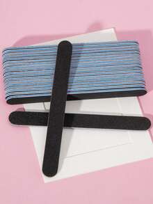 5/Pcs Set Natural Nail Files - 100/Grit Sandpaper Nail Files, Professional Nail Files And Buffing Blocks Set - Professional Gel Nail Files, Black Nail Buffers Nail File Set - 黑色 - 查看 4