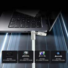 4合1 USB充電線，240W最大輸出多功能USB-C快充線。配備Type-C/USB-A/Lightning接頭，相容 16/15/14/13、Galaxy及其他設備。240W最大4合1快充線，雙介面設計，支援三種充電模式：USB-A/Type-C/Lightning。適用於 16/15/14/13/12/11 Pro Max - 多色4 - 查看 5