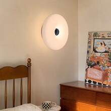 现代时尚甜甜圈形氛围灯，可充电，三色调光，触摸开关，适用于卧室、书房、客厅、办公室装饰照明 - 多色 - 查看 4