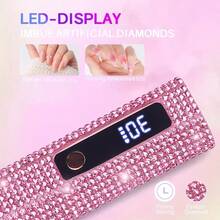 Đèn UV/LED cầm tay di động, có thể làm khô tất cả các loại sơn gel móng tay, dụng cụ làm móng nghệ thuật, đèn làm khô móng nhanh chóng sạc qua USB. - Nhiều màu - Xem 8