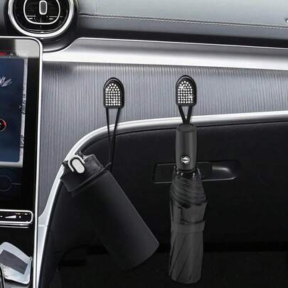 2PCS Car Mini Rhinestone Hooks Car Dashboard Seat Hooks Glittering Rhinestones Car Interior Decoration