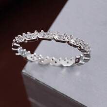 1pc Elegant Heart-Shaped Cubic Zirconia Inlaid Fashion Ring For Women - Multicolor - View 12