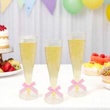 5.5oz And 4.5oz Clear Plastic Champagne Glasses, [Reusable] Plastic Cocktail Cups, Suitable For Parties, Weddings, Birthdays, New Year And Large Celebrations (Champagne Glasses, Beverage Cups, Plastic Cups, Birthday Cups) - Multiple Colors/random Styles - View 27